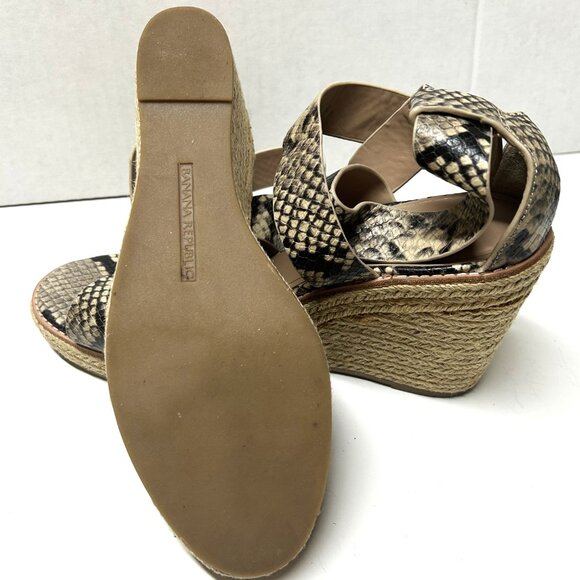 Banana Republic snake skin and leather wedges - Picture 6 of 6